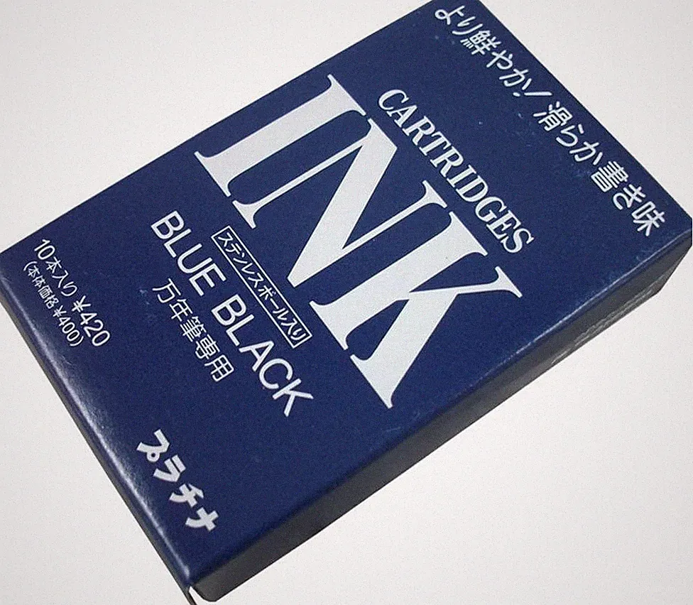 10 Fountain Pen Dye Based Ink Cartridges Blue Black Writing Refill