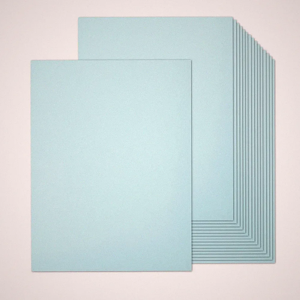 100 Sheets Light Blue Cardstock 8.5 x 11 Pastel Paper, Blue Card Printer Pape...