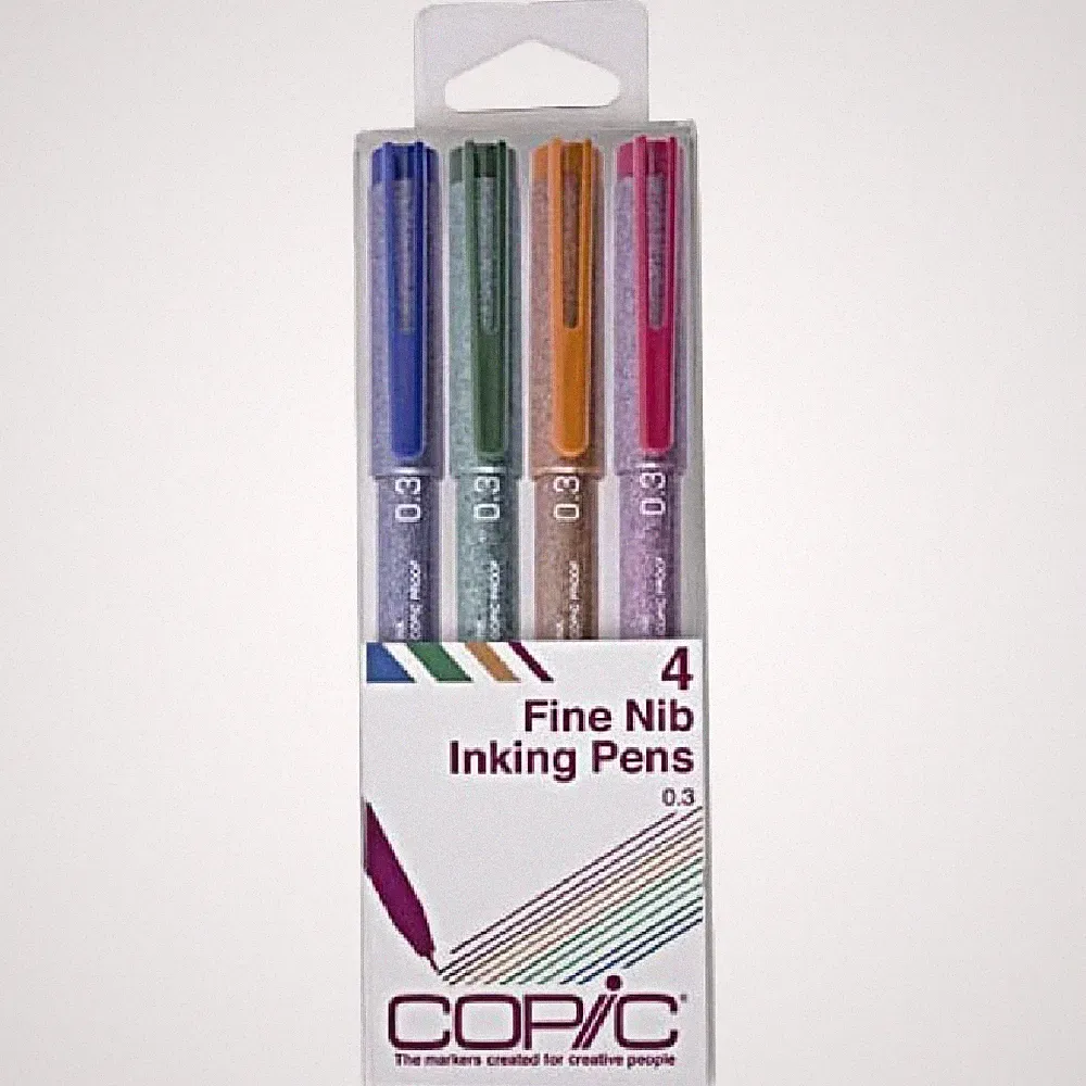 4-PCS Set Markers Multiliner, Color Pigment Based Ink, MLCLR03, Art, Drawing