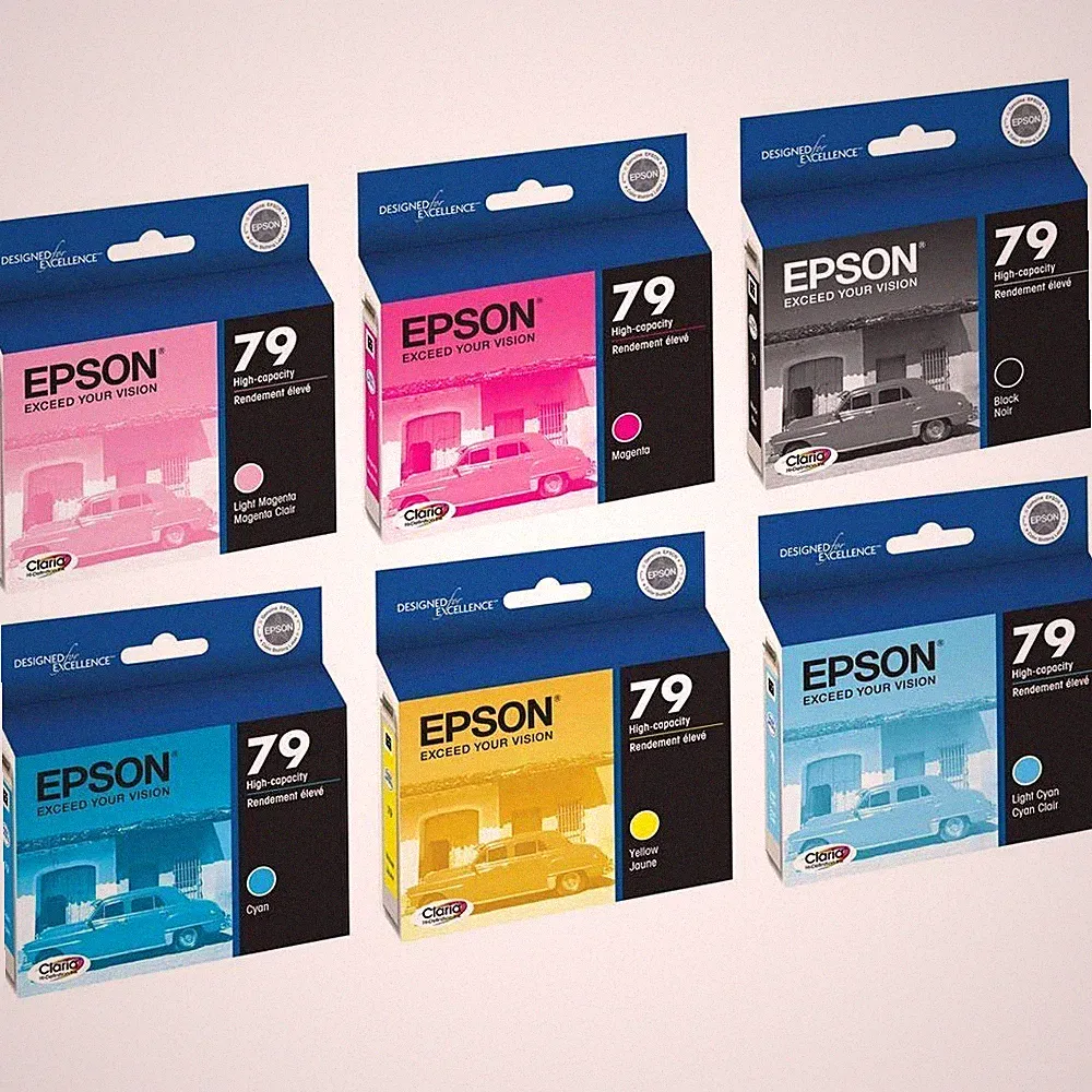 6 Pack Genuine Epson 79 T079 Ink for Artisan 1430 Stylus Photo 1400
