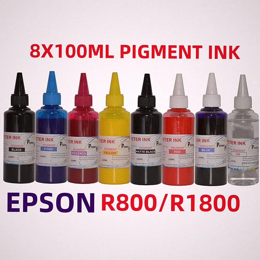 8X100ML Premium Pigment refill ink for R800 R1800 printer CISS CIS T054 54