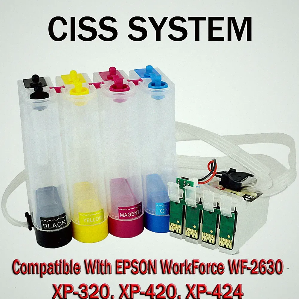 CISS Continuous Ink System Compatible with Epson WF-2630,XP-420,424,320
