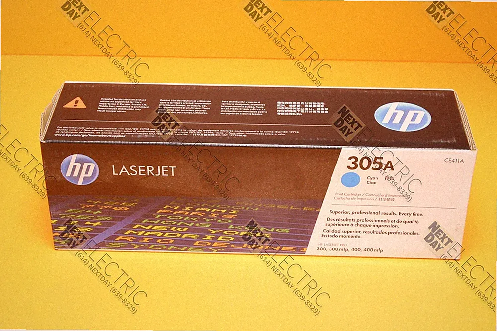HP, 305A, CE411A, Laser Jet Printer toner Ink Blue Cyan Print Cartridge OEM