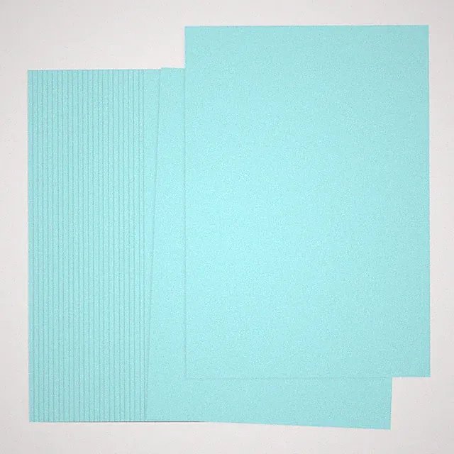 Light Blue Color Copy Paper, 50 Sheets 11.7x8.3" A4 70gsm