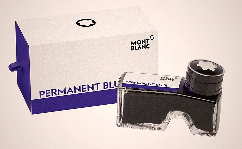 Montblanc Ink Bottle – Permanent Blue, 60 ml MB128195