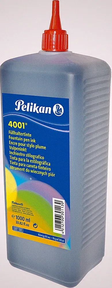 Pelikan Ink 4001 Plastic Ink Bottle Royal Blue 1000 ml 301135