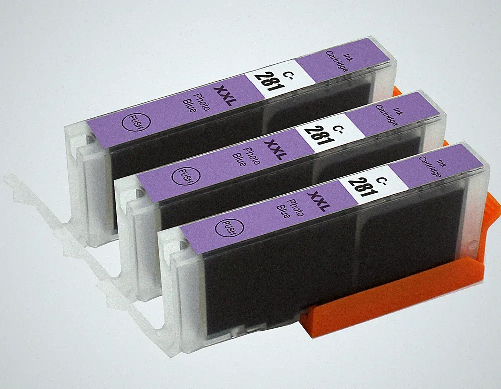 Photo BLUE Printer Ink for Canon CLI-281 XXL Pixma TS8322 TS8220 TS9120 TS8222